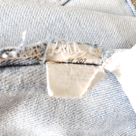 Vintage Levi’s Orange Tab W26 Flare Leg Light Wash Creased - Picture 8 of 16